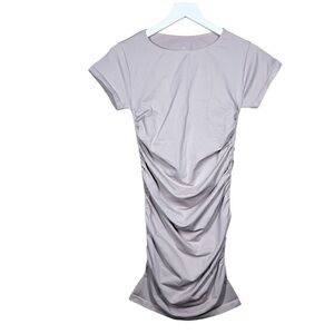 BLANQI Womens Maternity Everyday Cap Sleeve Fitted Dress Size S/M Frosty Pink